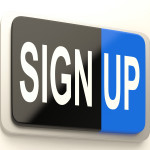 Sign Up Button Showing Website Registration